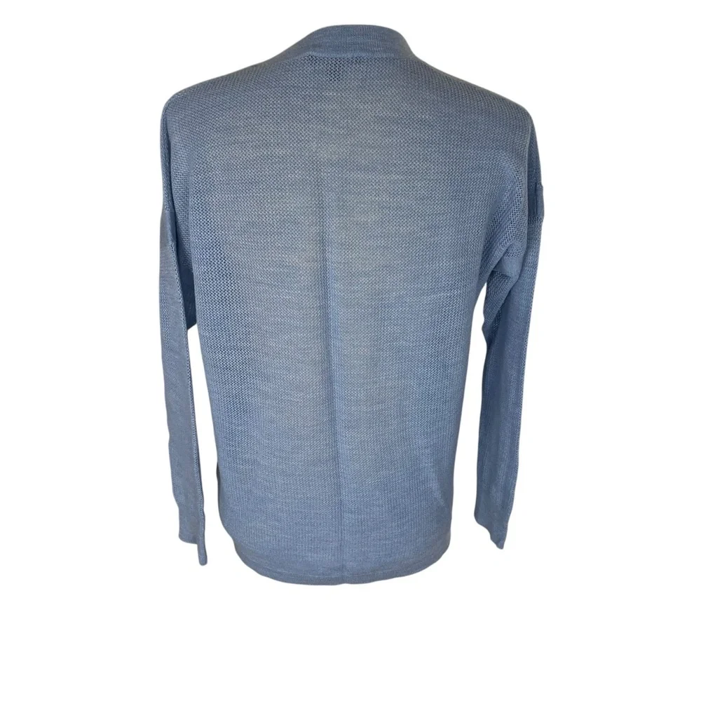 J.Crew Blue V-Neck Long Sleeve 100%‎ Merino Wool Sweater Small